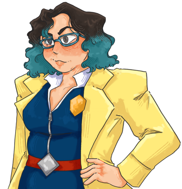 a pngtuber reactive of Tide as Lynne from Ghost Trick